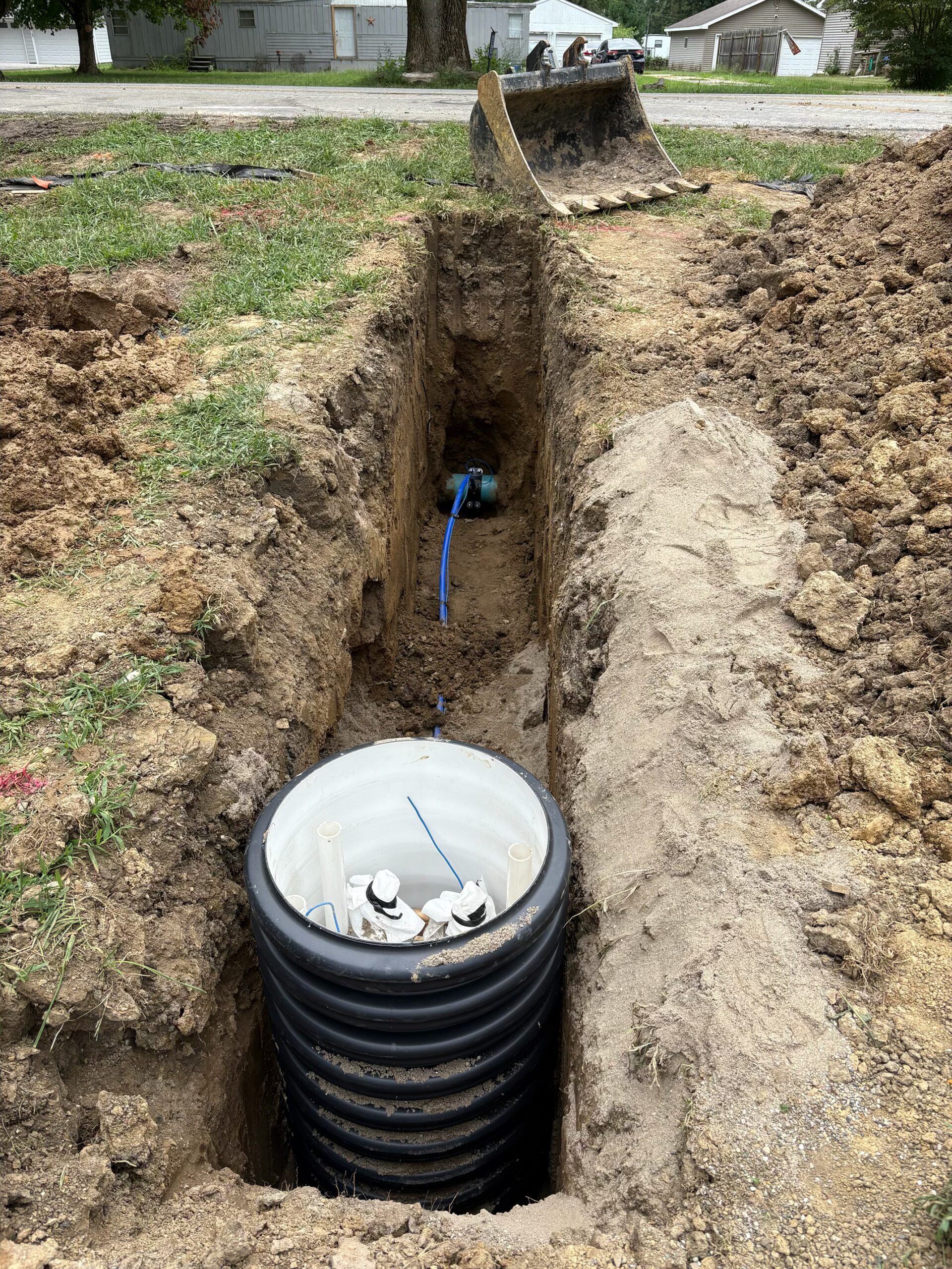 Water line installation in Central Indiana