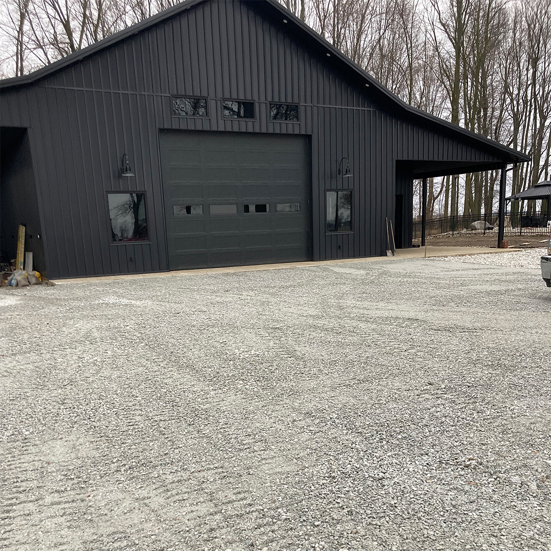 Driveway excavation services in Central Indiana
