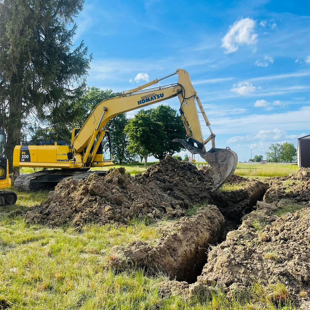 Professional excavation services in Central Indiana.